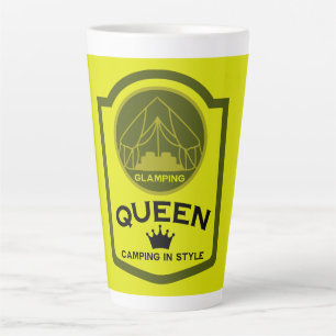 Caneca De Café Latte Acampamento Rainha De Luz Ao Estilo