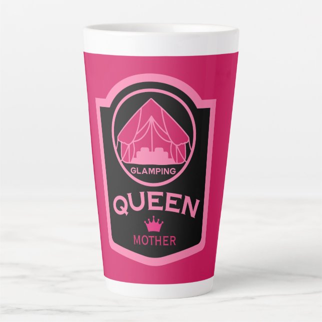 Caneca De Café Latte Acampamento Rainha De Luz Ao Estilo (Frente)