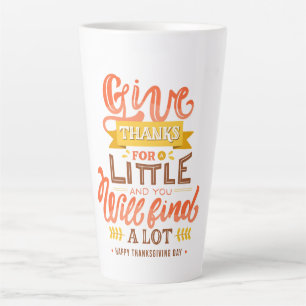 Caneca De Café Latte Ação de Graças