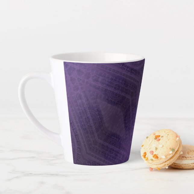 Caneca De Café Latte Aceitação | Medalha Violeta (In Situ)