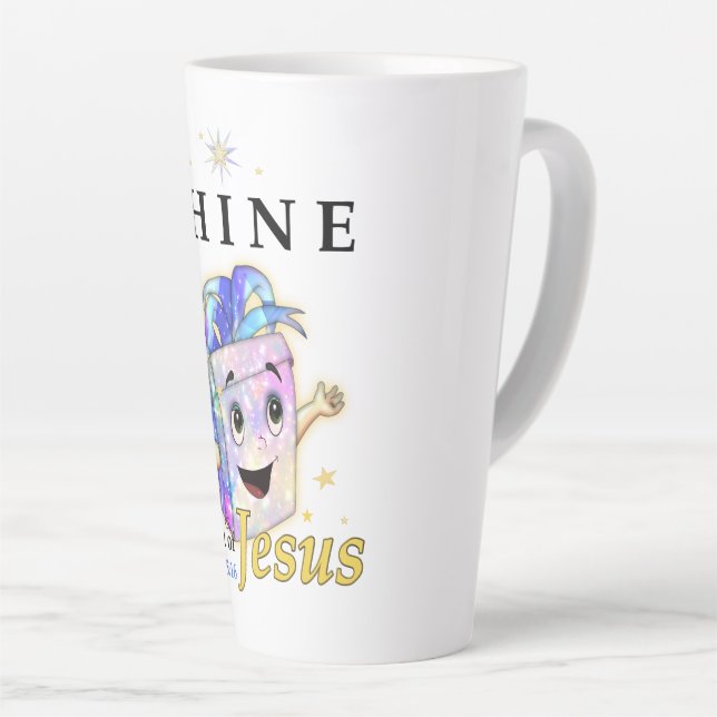 Caneca De Café Latte Acenda a luz (Ângulo direito)