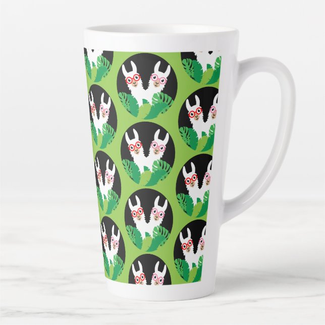 Caneca De Café Latte Acessórios Llama Alpaca divertidos (Direita)