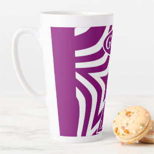 Caneca De Café Latte Achempong Deus É Amor Estrela Deep Purple