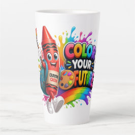 Caneca De Café Latte Adesivos "Voltar às Aulas": Animais e Frases