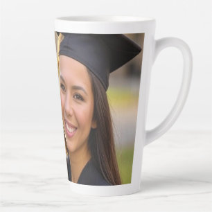 Caneca De Café Latte Adicionar Foto de Formatura Personalizar