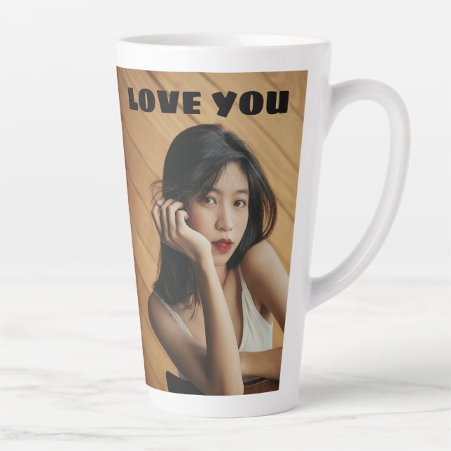 CANECA DE CAFÉ LATTE ADICIONAR SUA FOTOGRAFIA E TEXTO LATTE CAFÉ MUG (Direita)