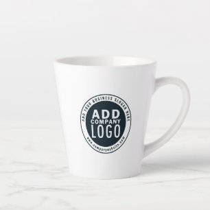 Caneca De Café Latte Adicione o logotipo da sua empresa e endereço pers