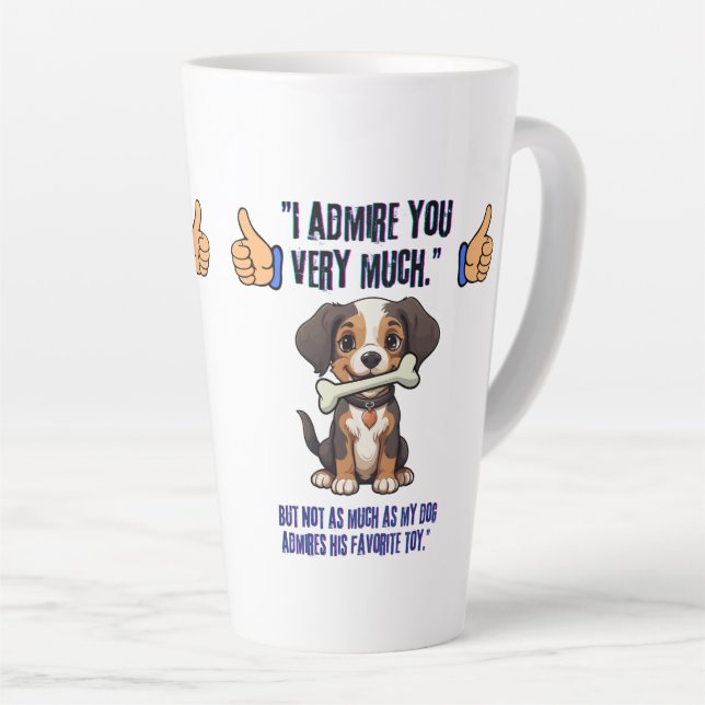 CANECA DE CAFÉ LATTE ADMIRO-TE MUITO (Ângulo direito)