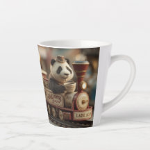 Adorável Figurinha de Panda em um Trem de Brinqued