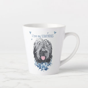Caneca De Café Latte Adoro o meu Schapendo Coffee Mug Poster Tote Bag P