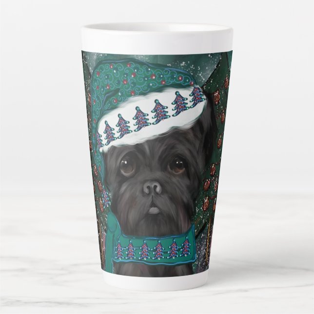 Caneca De Café Latte Affenpinscher (Frente)