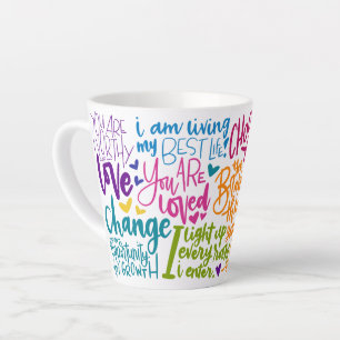 Caneca De Café Latte Afirmação Diária