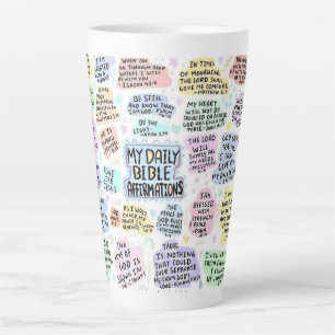 Caneca De Café Latte Afirmações divinas