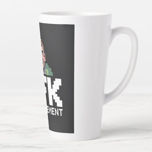 Caneca De Café Latte AFK Mentalement Chibi Gamer Pixel Art (Direita)
