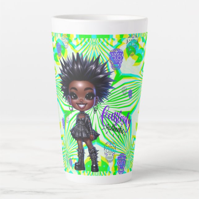 Caneca De Café Latte Afropunk Lata-Lata Sem Cubo (Frente)