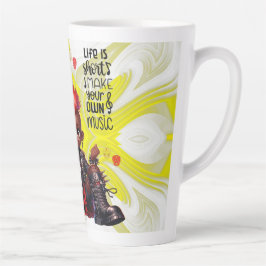 Caneca De Café Latte Afropunk Torna Música Latte Mug