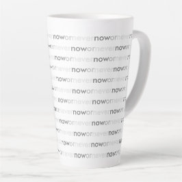 Caneca De Café Latte Agora ou Nunca Citação Desaparecendo para Procrast