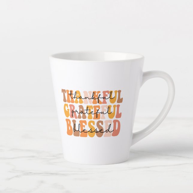 Caneca De Café Latte Agradeço a sua benção (Direita)