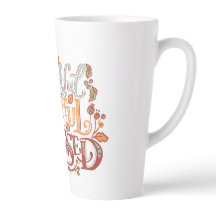 Agradeço, Grata, Abençoada Lama Latte, Coffee Mug