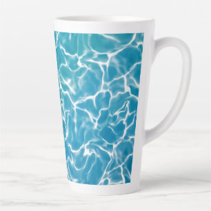 Caneca De Café Latte Água do mar azul