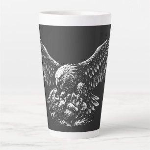 Caneca De Café Latte Águia de Cinzas por BurnsInHell