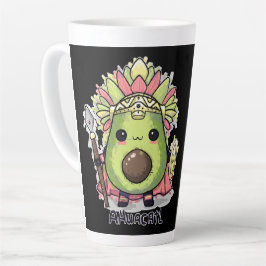 Caneca De Café Latte Ahuacatl Aztec Warrior Avocado