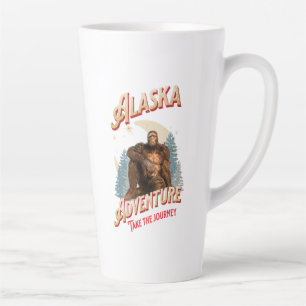 Caneca De Café Latte Alaska Adventure. Leve o Caminho Grande