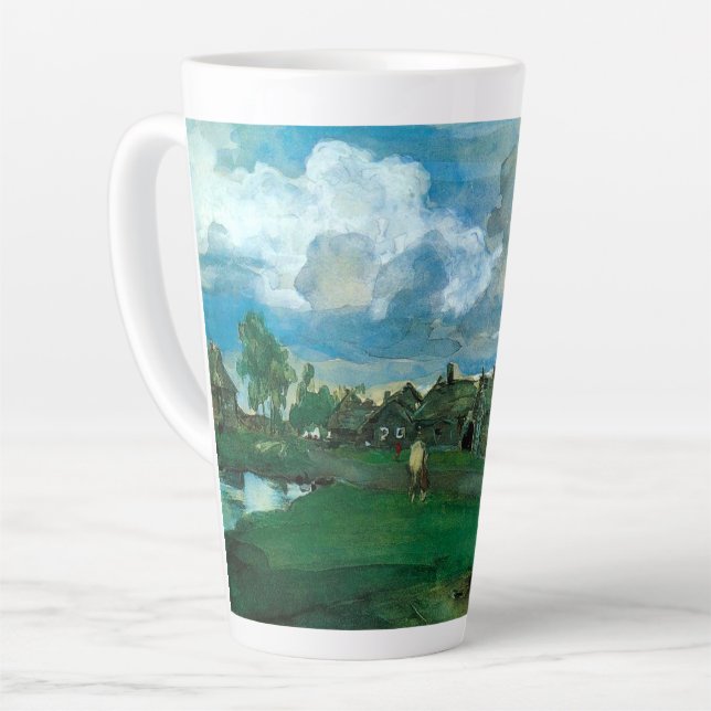 Caneca De Café Latte Aldeia Russa Valentin Serov (Ângulo esquerdo)