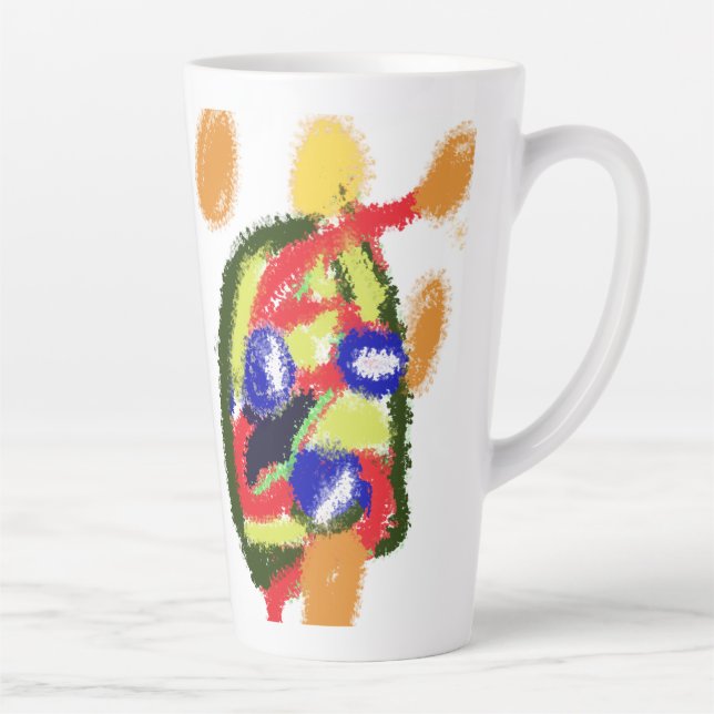 Caneca De Café Latte Alegria da árvore de Natal (Direita)