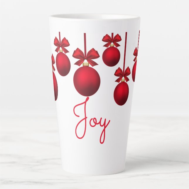 Caneca De Café Latte Alegria de Natal (Frente)