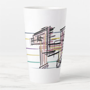 Caneca De Café Latte Alegria de verão de lobo