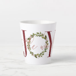 Caneca De Café Latte Alegria Elegante à Terra do Natal
