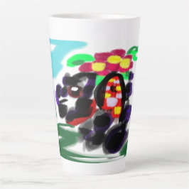 Caneca De Café Latte Alegria husky
