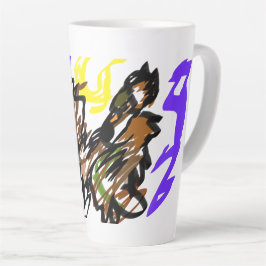 Caneca De Café Latte Alegria legal do lobo