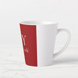 Caneca De Café Latte ALEGRIA | Salmo 98:4 | Presente de Natal