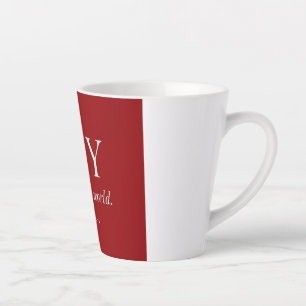 Caneca De Café Latte ALEGRIA Salmo 98:4 Presente de Natal