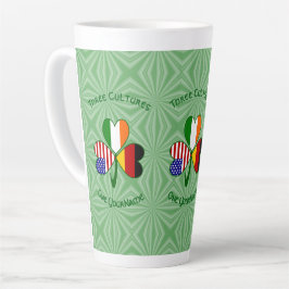 Caneca De Café Latte Alemão Irlandês Irlandês Shamrock Personalizado Gr
