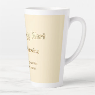 Caneca De Café Latte alerta de alergia alimentar adicionar nome texto i