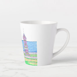 Caneca De Café Latte Algodão de Praia Pequena Lata-Lata