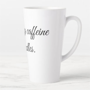 Caneca De Café Latte Alimentado por café e velas.
