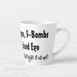 Caneca De Café Latte Alimentados por Grudges, F-Bombas e Ego Superdimen