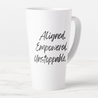 Caneca De Café Latte Alinhados. Empoderados. Inparáveis.