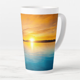Caneca De Café Latte Almofada Sunset - Hora do Ouro Lateral - Taça Tall