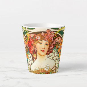 Caneca De Café Latte Alphonse Mucha Art Nouveau Daydre