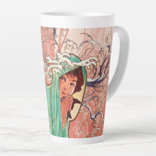 Caneca De Café Latte Alphonse Mucha, As Estações, Inverno (1896)
