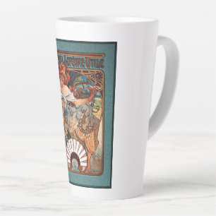 Caneca De Café Latte Alphonse Mucha Biscuits Lefevre-Utile Speckled Frm