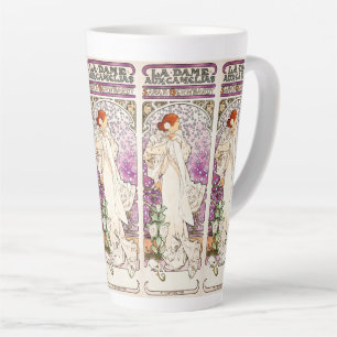 Caneca De Café Latte Alphonse Mucha La Dame 1896 Art Nouveau Vintage