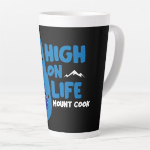 Caneca De Café Latte Alpinismo do Monte Cook Nova Zelândia