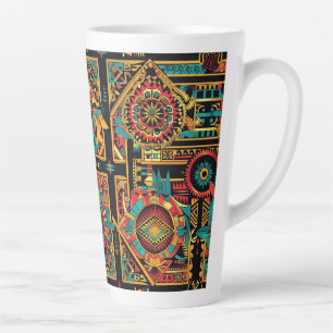 Caneca De Café Latte Aluring Blue "Aztec Dream" Tall Latte Mug