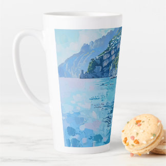 Caneca De Café Latte Amalfi Blues